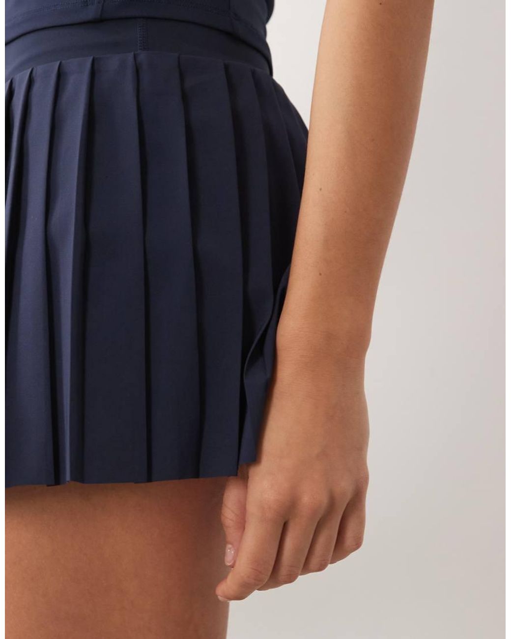 4505 Blue Active Pleated Tennis Skirt With Inner Short