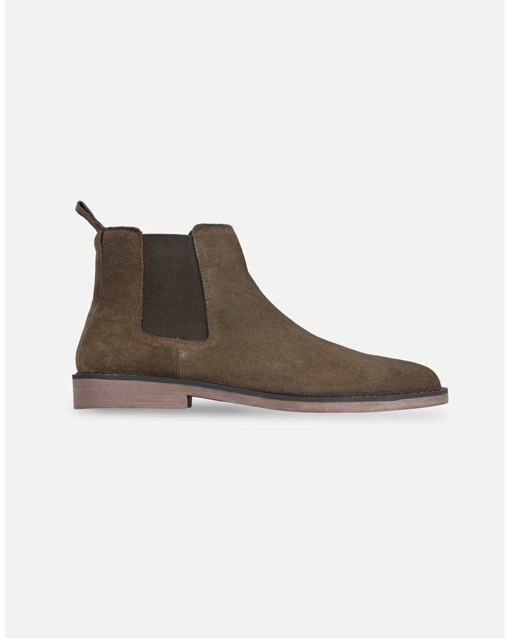 Thomas Crick Brown Brando Suede Chelsea Boots for men