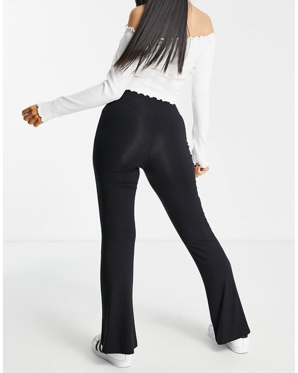 ASOS Black Asos Design Petite Kick Flare Trouser