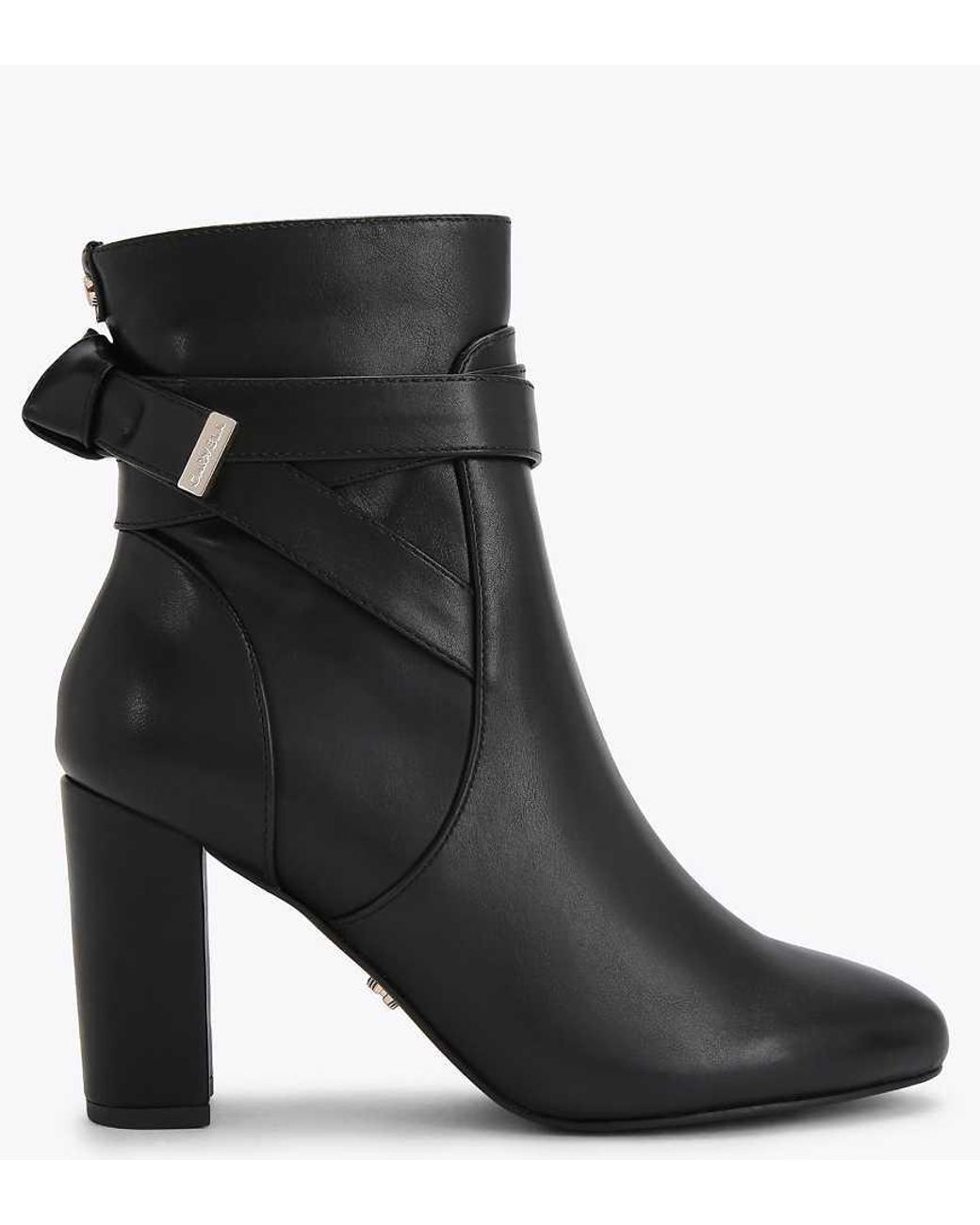 Carvela Kurt Geiger Black Tempt Wide Fit Low Ankle Boots