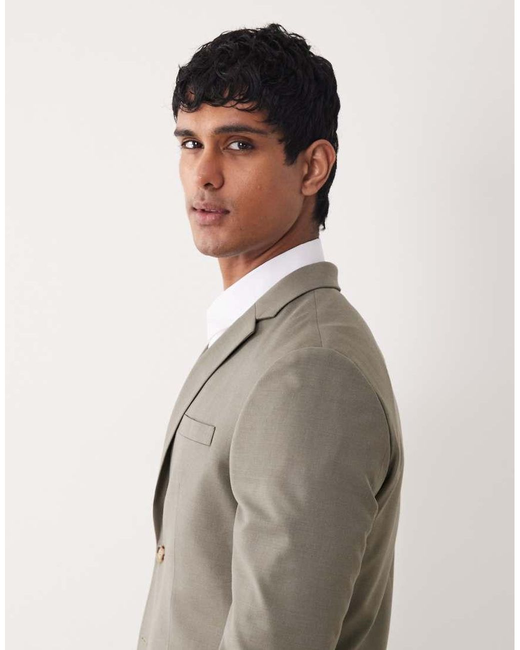 Jack & Jones Gray Slim Fit Suit Blazer for men
