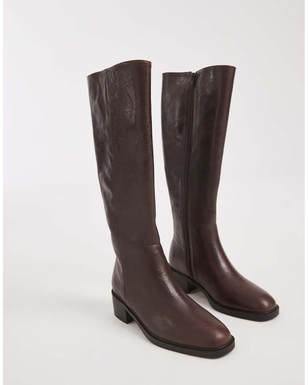 Tony Bianco Brown Jackson Pull On Knee Boots