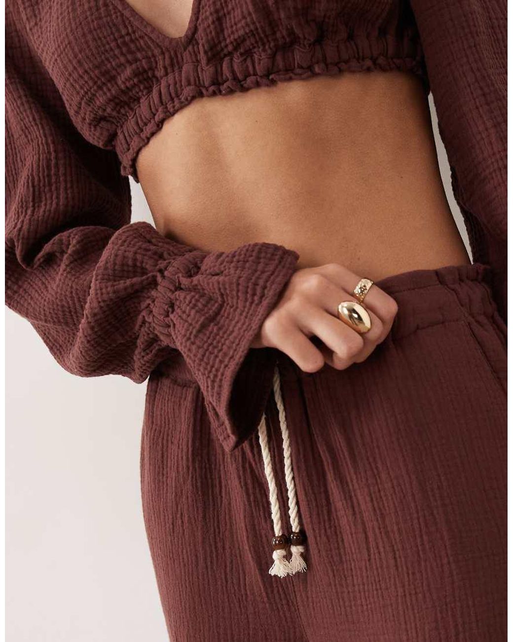 ASOS Brown Pull-on Pants Set