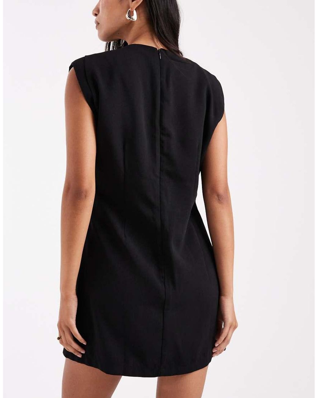 Vero Moda Black Sleeveless Ruched Detail Mini Dress