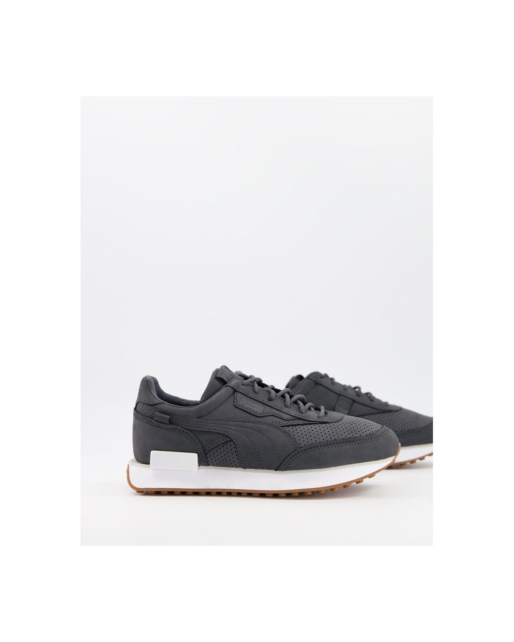 puma future rider black and white