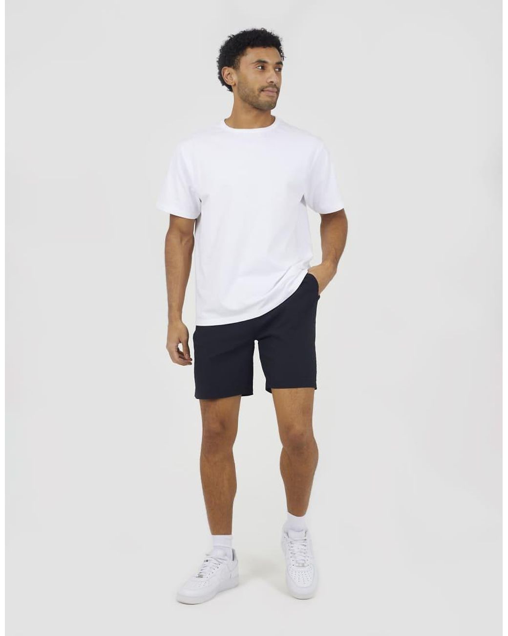 Brave Soul Blue Seersucker Drawcord Shorts for men