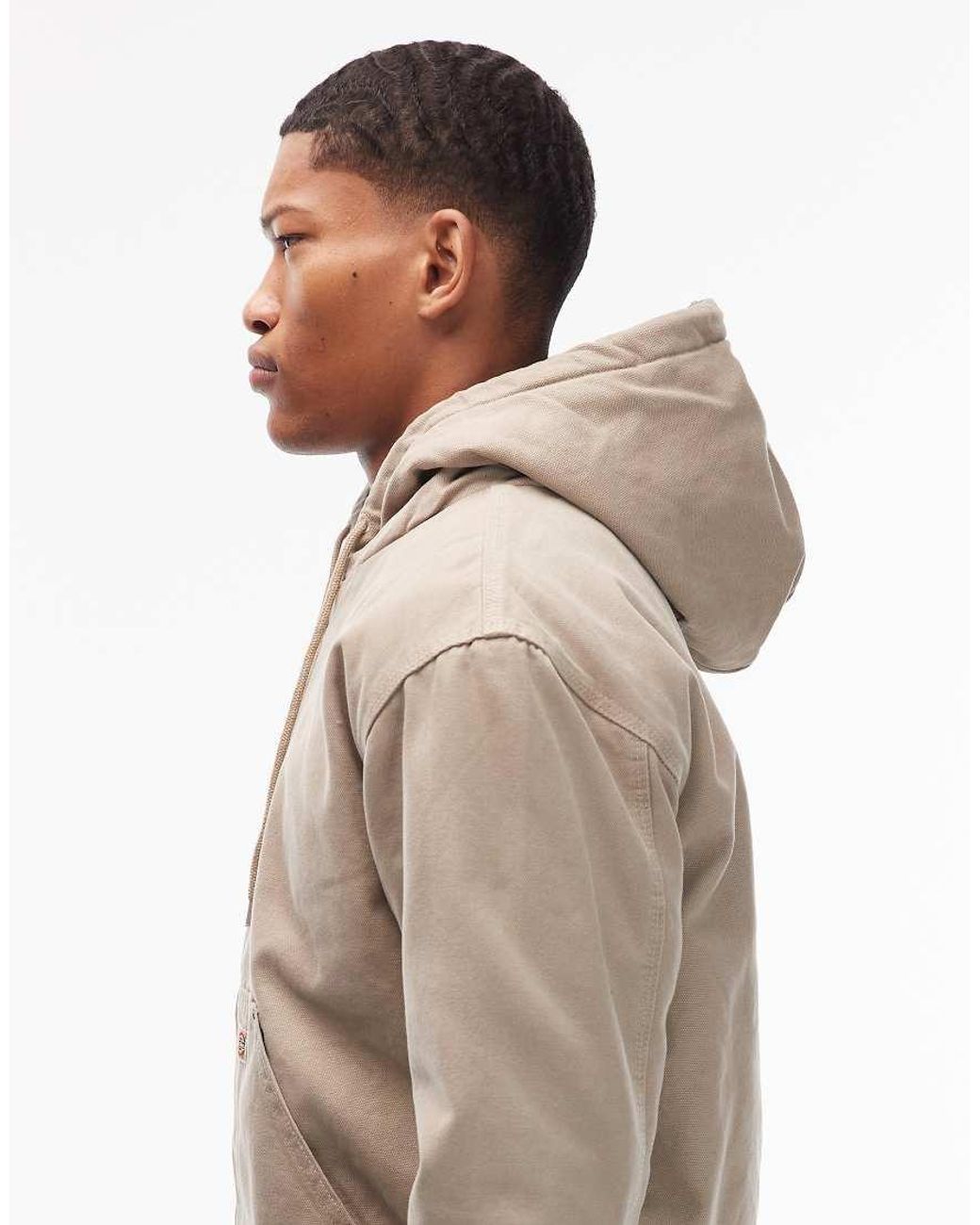 Dickies Natural Hilham Hooded Canvas Jacket for men