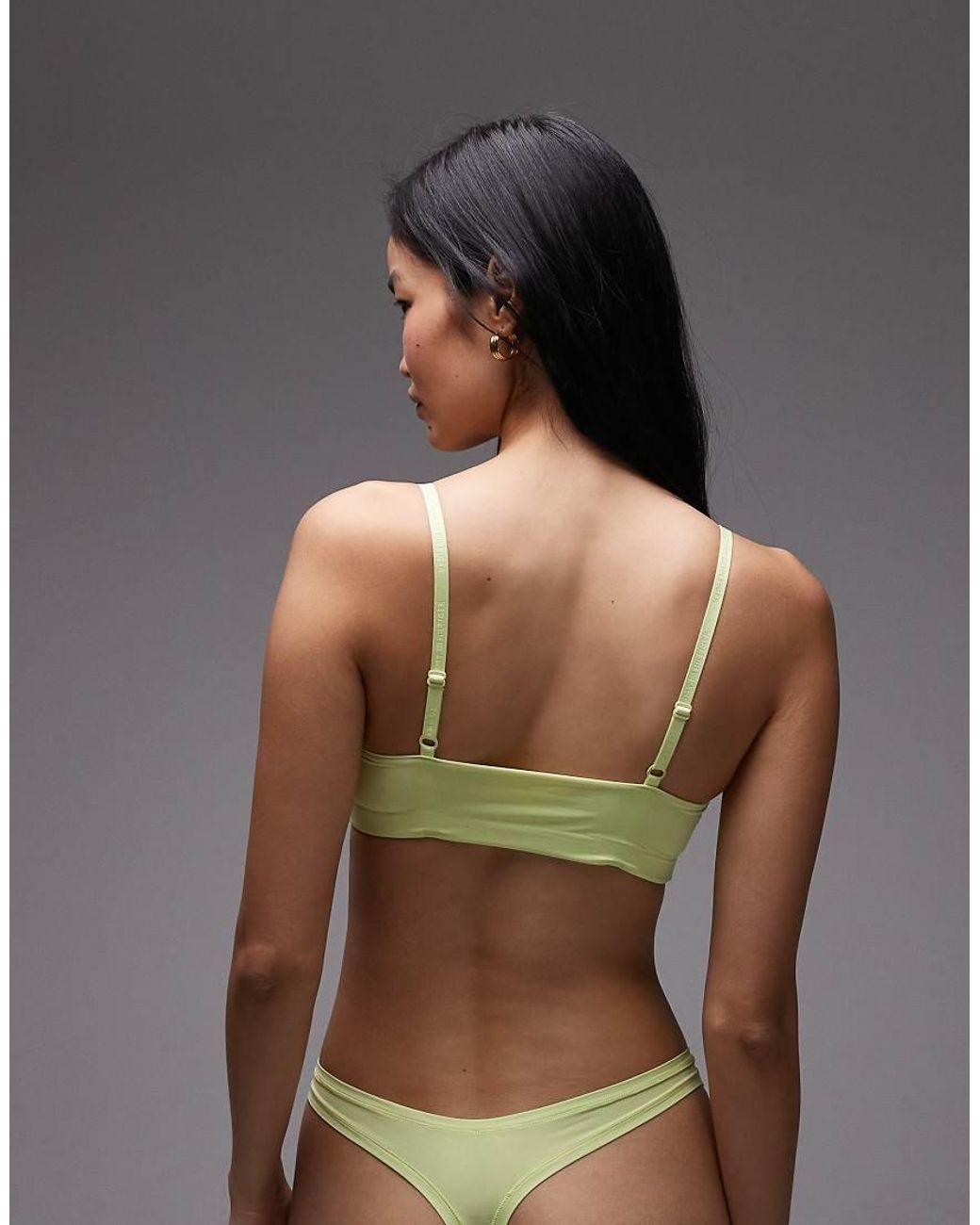Tommy Hilfiger Green Microfibre Essentials Bralette