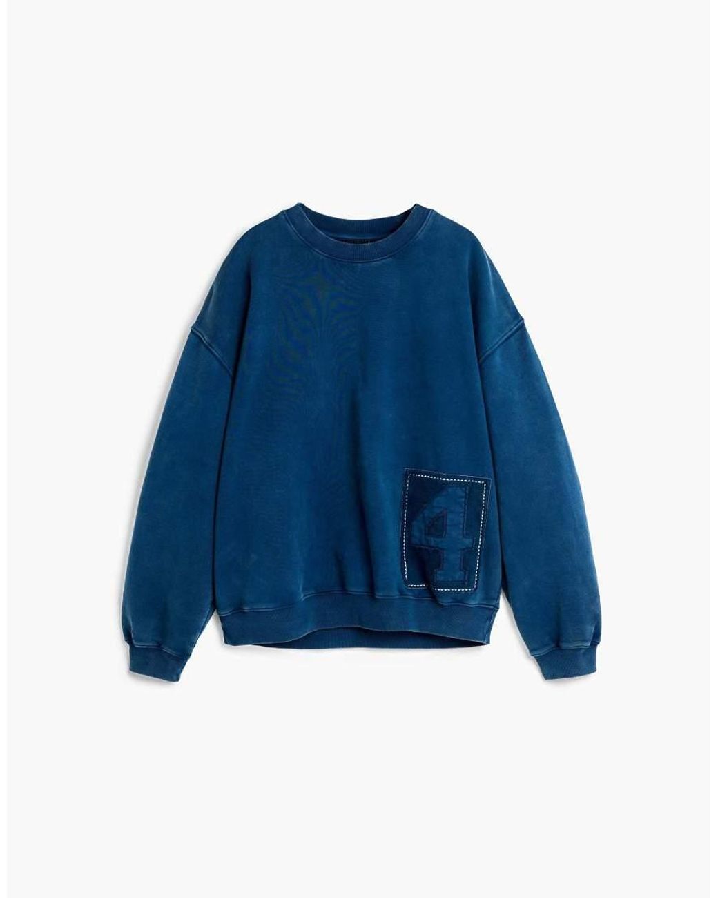 Desigual Blue Plain Sweatshirt Logo for men