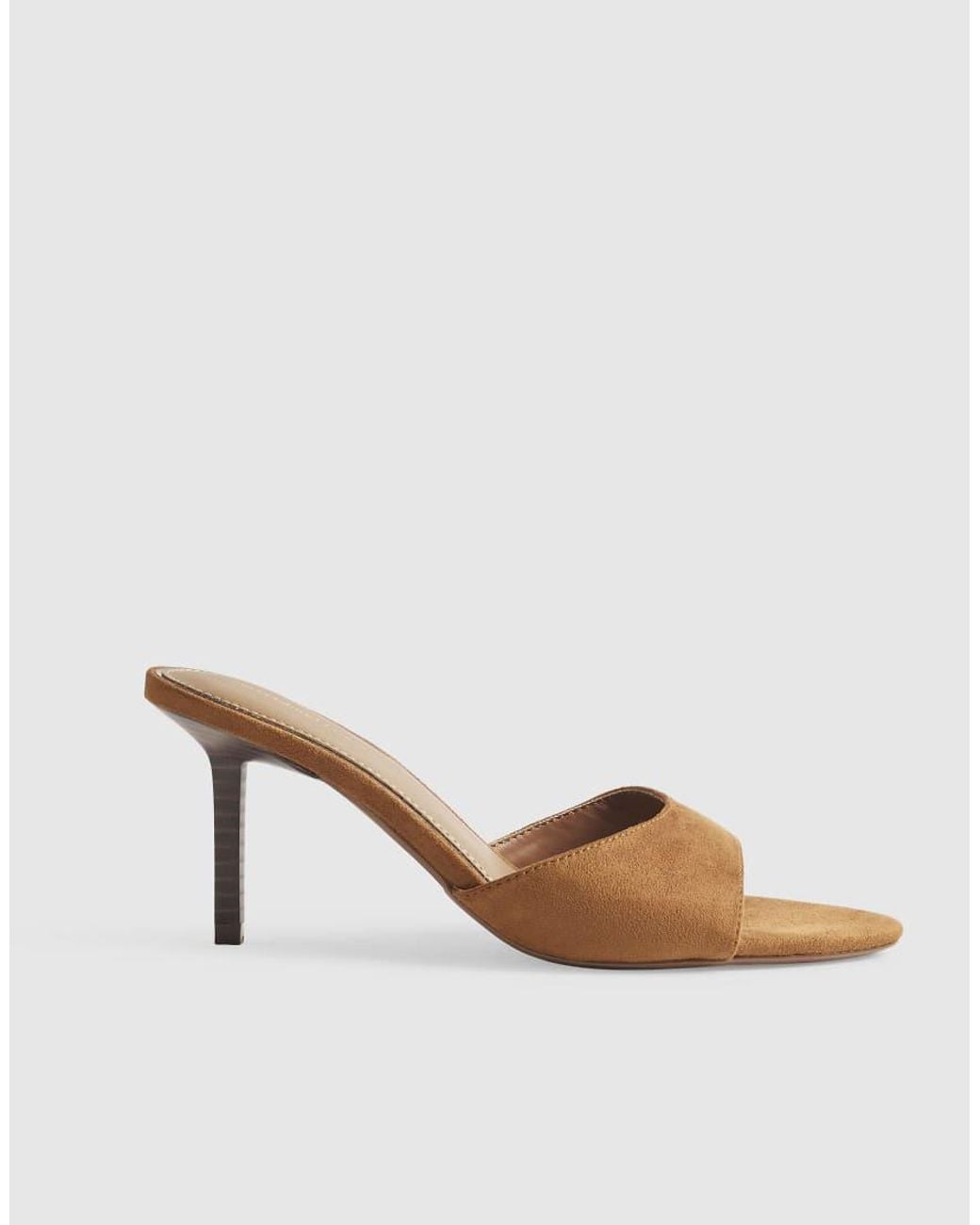 River Island Natural Mule Heeled Sandals