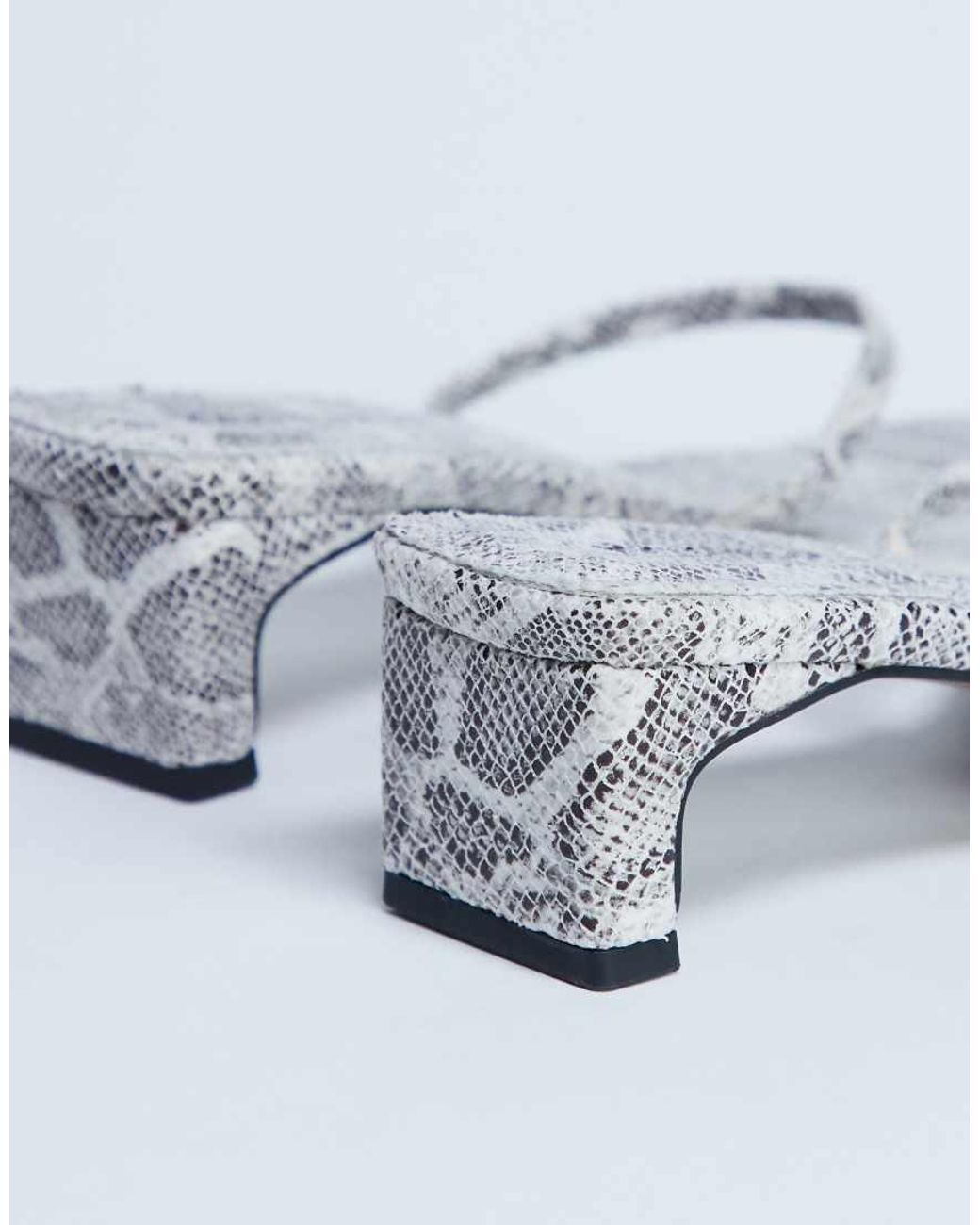 TOPSHOP White Ivy Mid Heeled Sandals