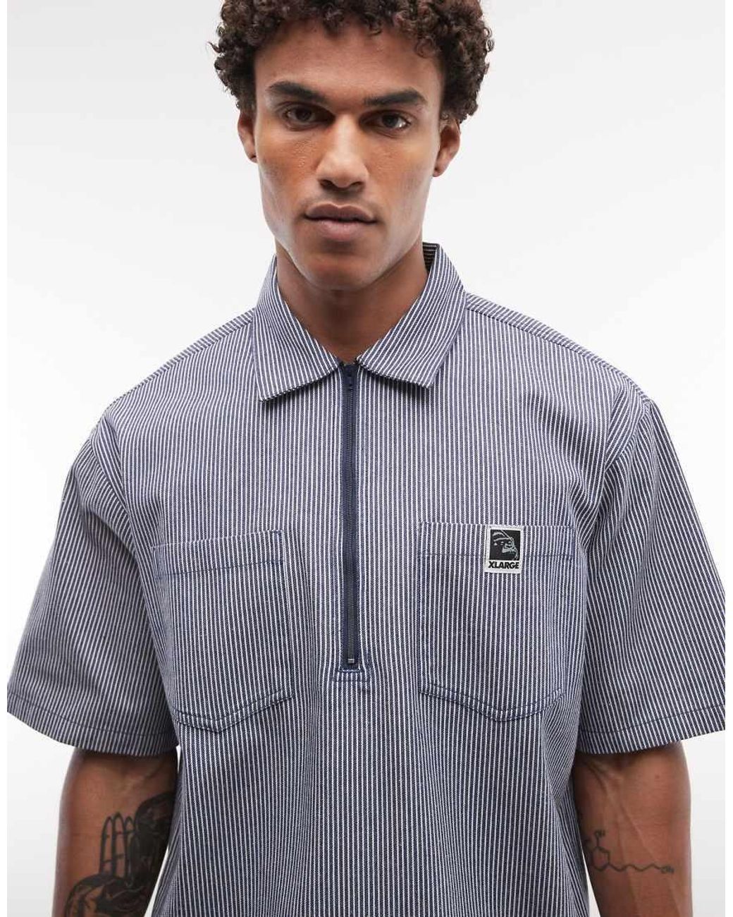 Xlarge Blue Camp Shirt for men