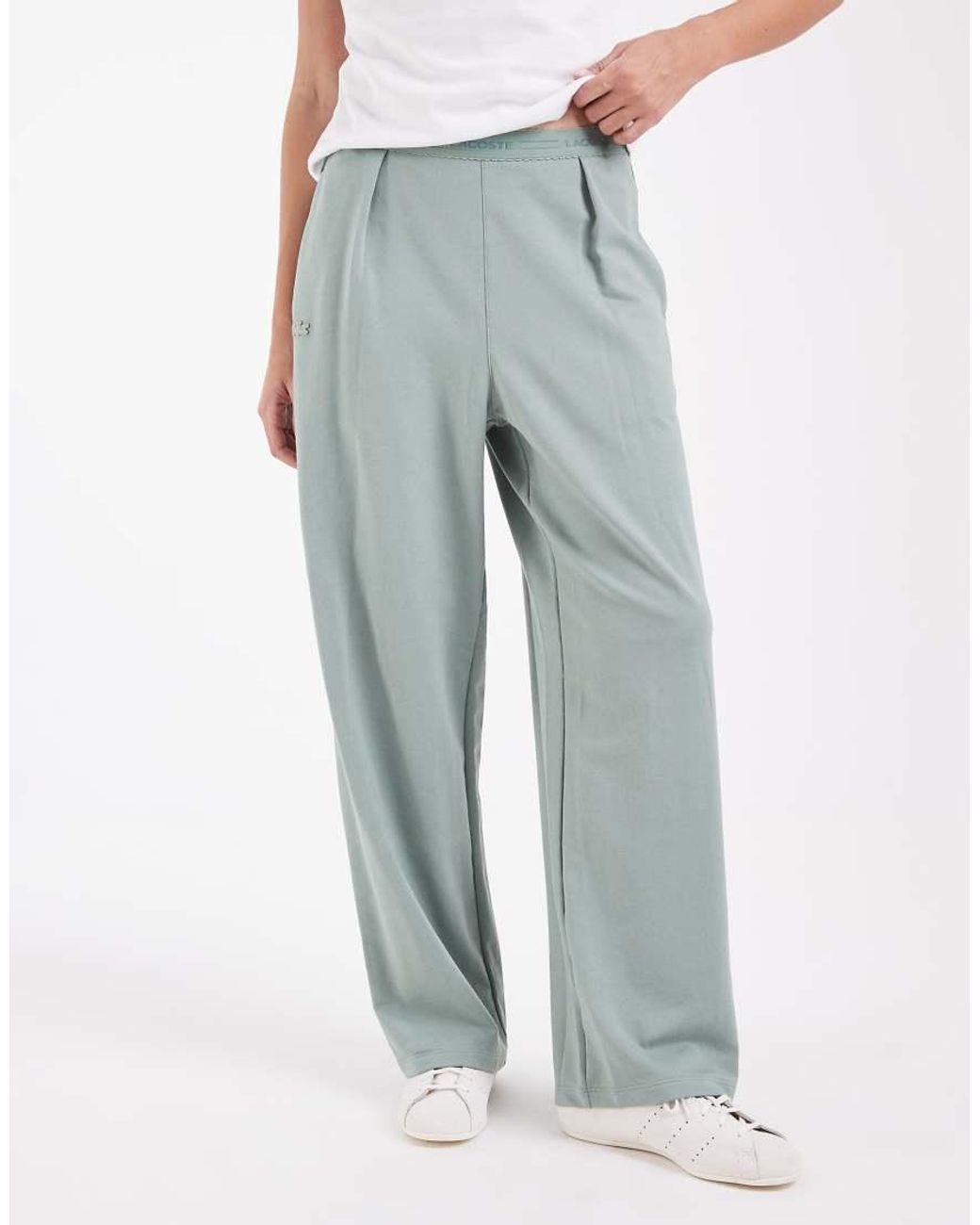 Lacoste Blue Wide Leg Lounge Pants