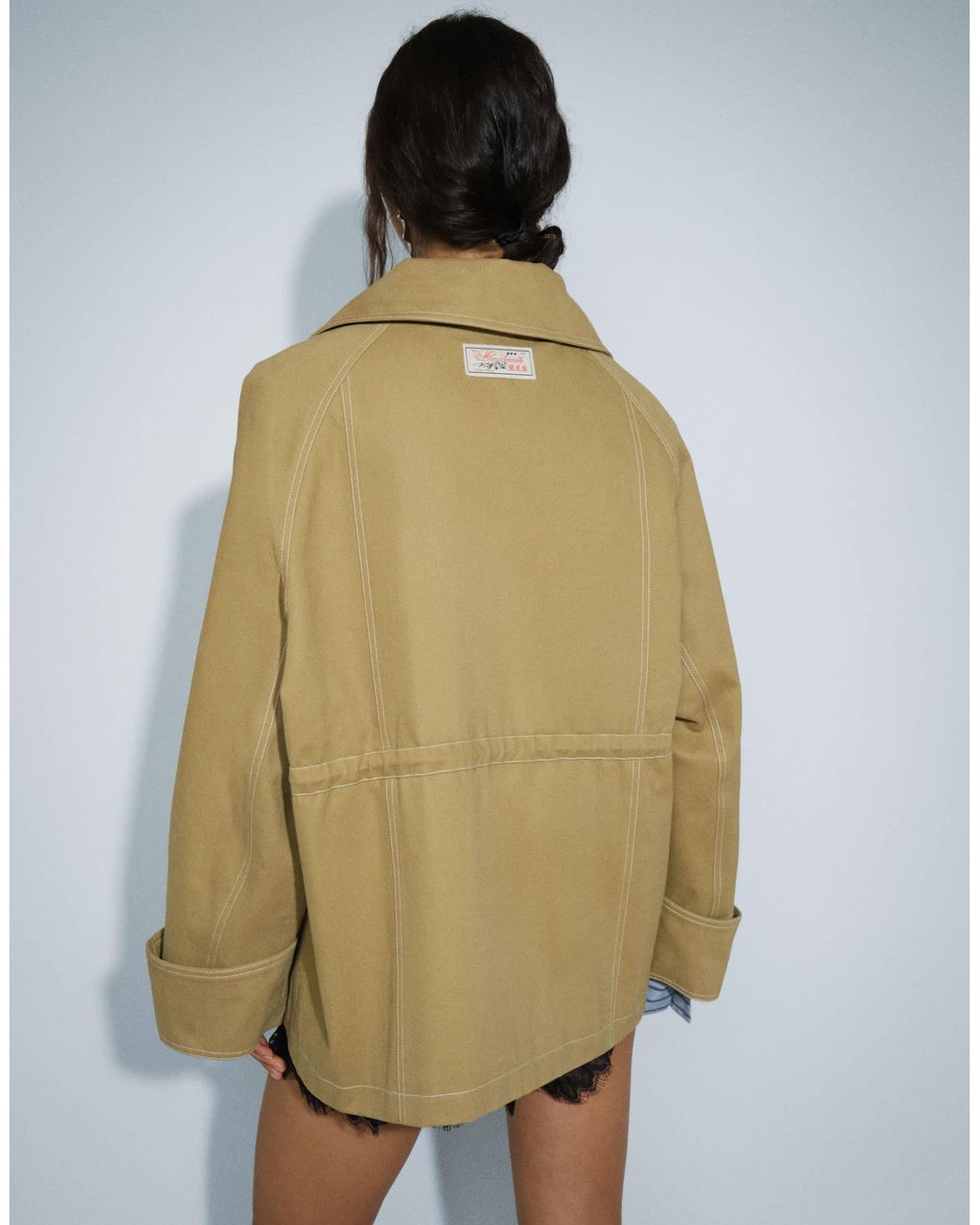 Muse Assembly Natural Funnel Neck Leona Jacket