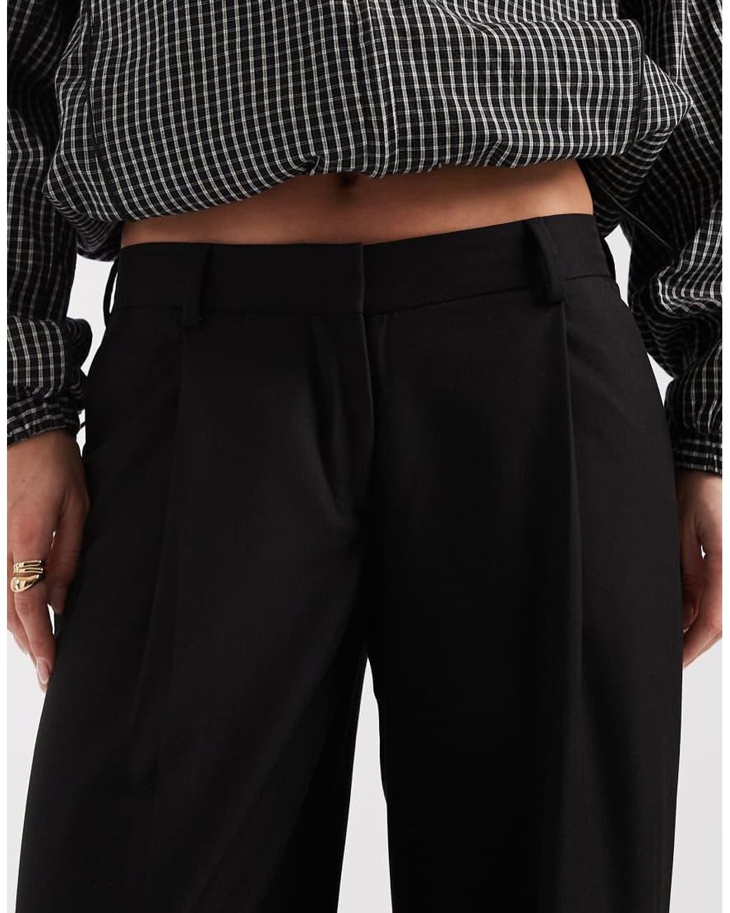 JJXX Black Low Rise Wide Leg Trousers