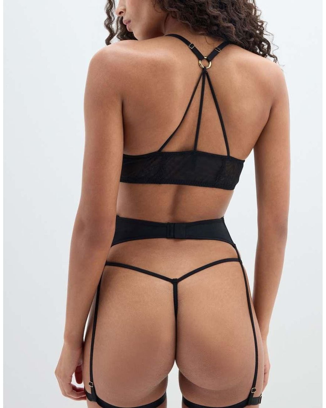 Intimissimi Black Catching Eyes Suspenders