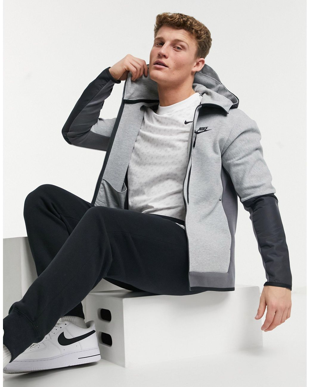Tech - sweat à capuche polaire color block à fermeture éclair Nike pour  homme en coloris Gris | Lyst