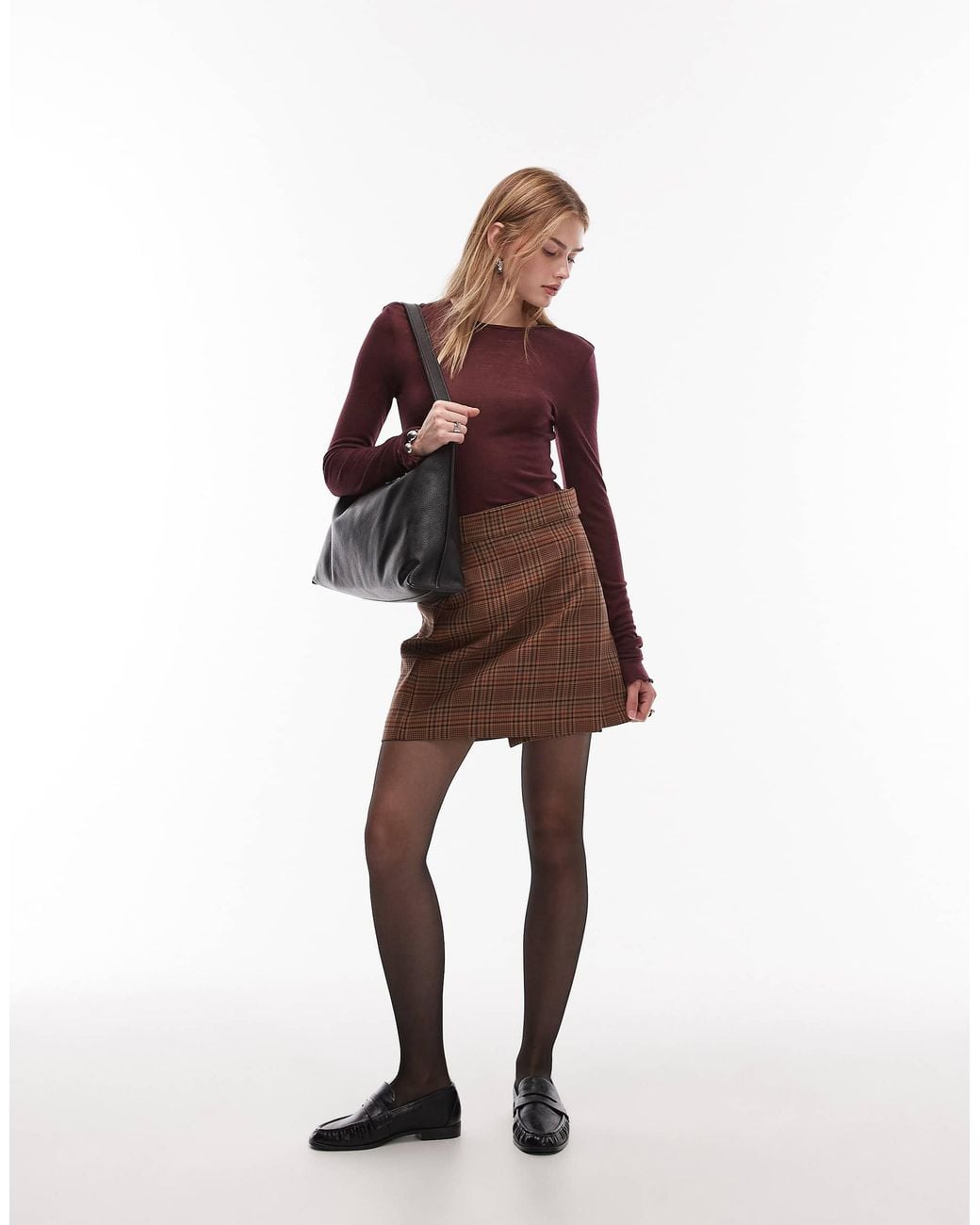 ARKET Red Wool Mini Skirt