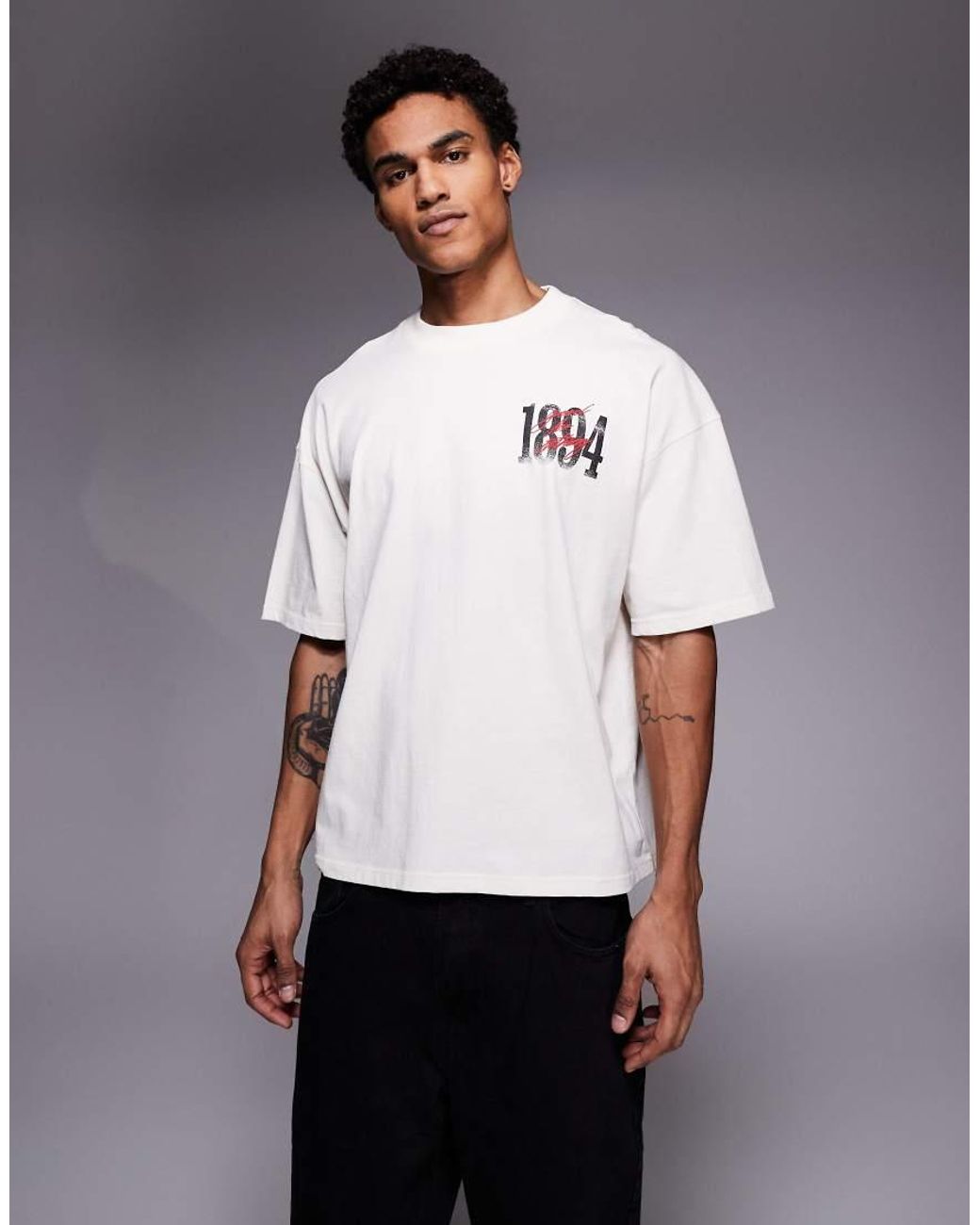 Good For Nothing Gray Oversized T-shirt for men