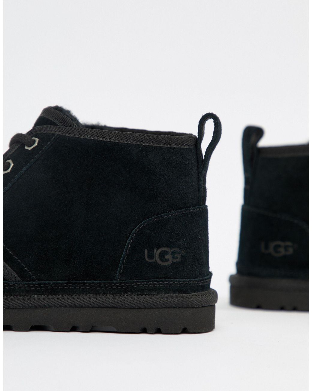 ugg neumel black lace up ankle boots