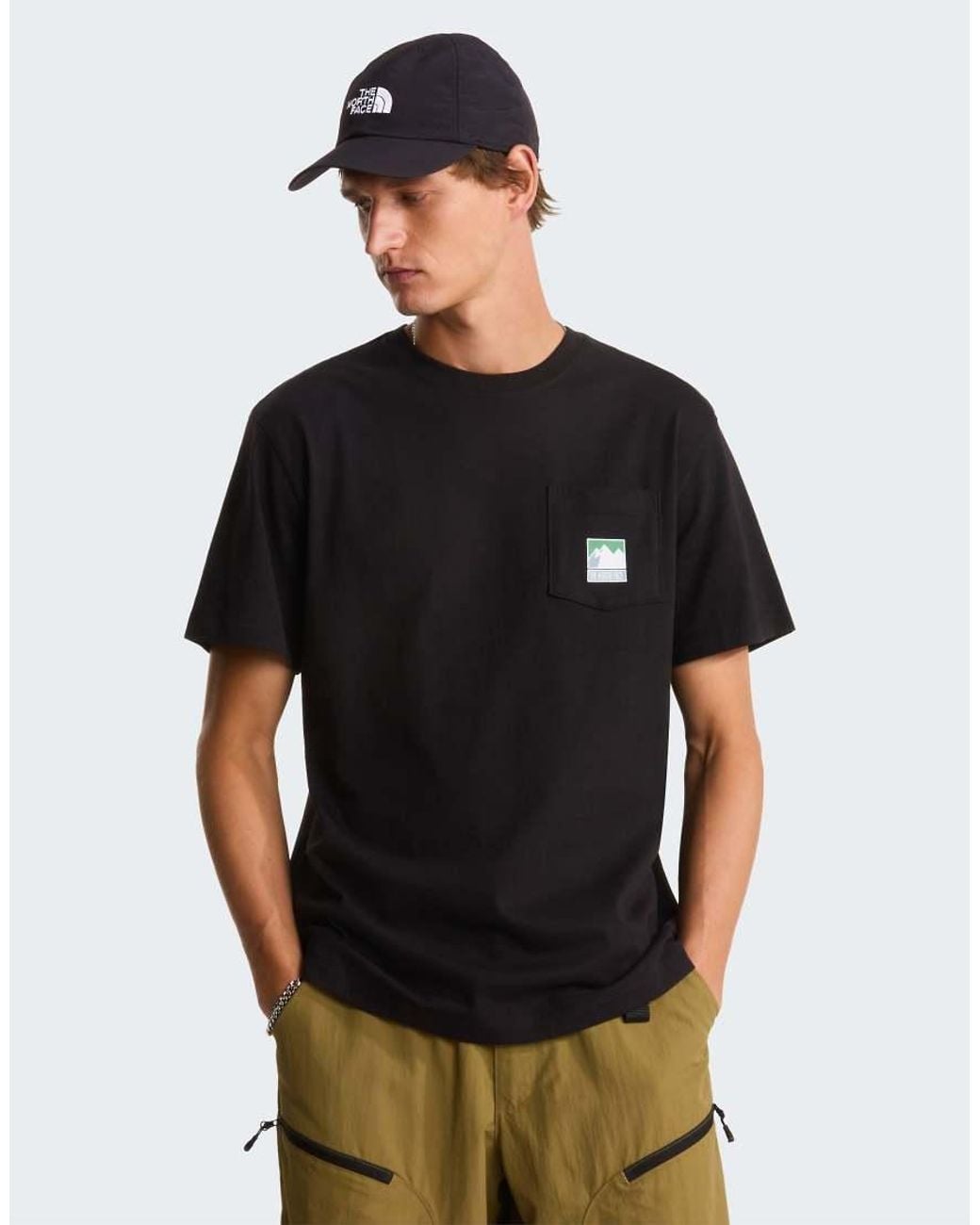 The North Face Black Mountain Logo Relaxed Graphic T-Shirt for men