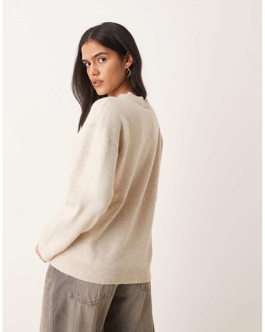 Vila Natural – oversize-strickpullover