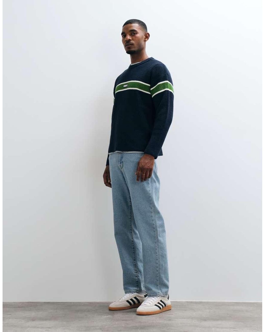 Huf Blue Winnfeild Knitted Jumper for men