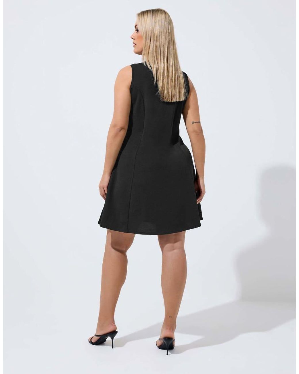 Yours Clothing Black Seam Detail Mini Dress