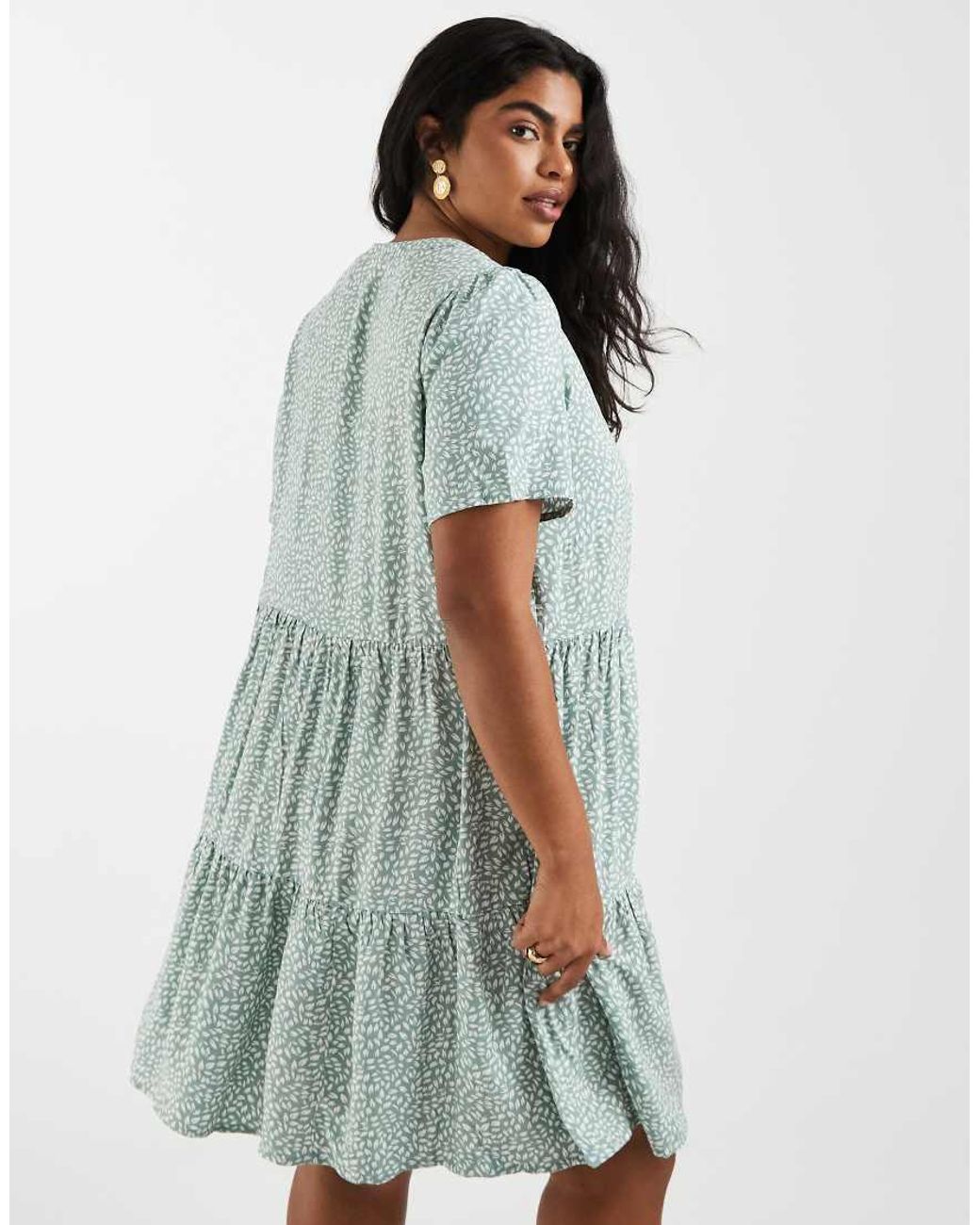 ONLY Blue Tiered Mini Dress