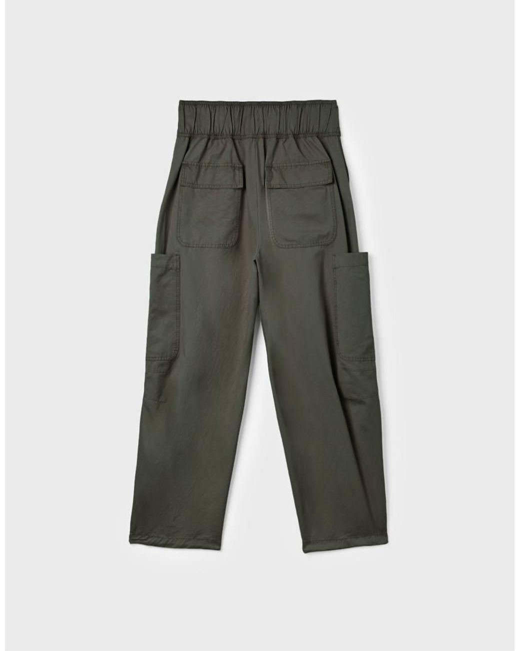 Stradivarius Green Cargo Trousers With Waist Detail
