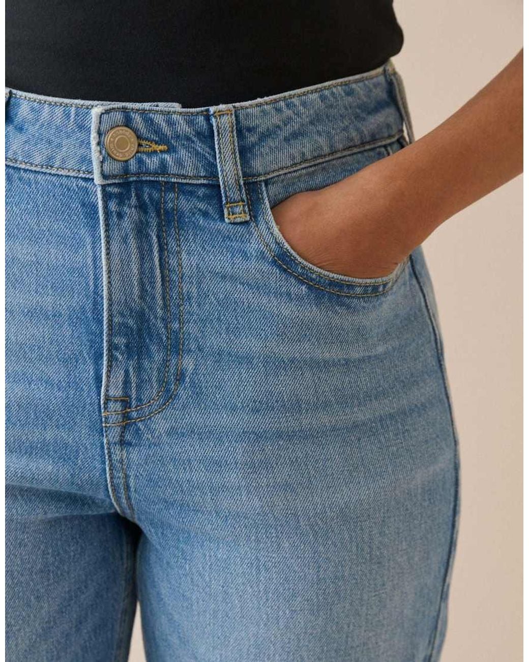 Nobody's Child Blue Mid Rise Camden Tapered Jeans