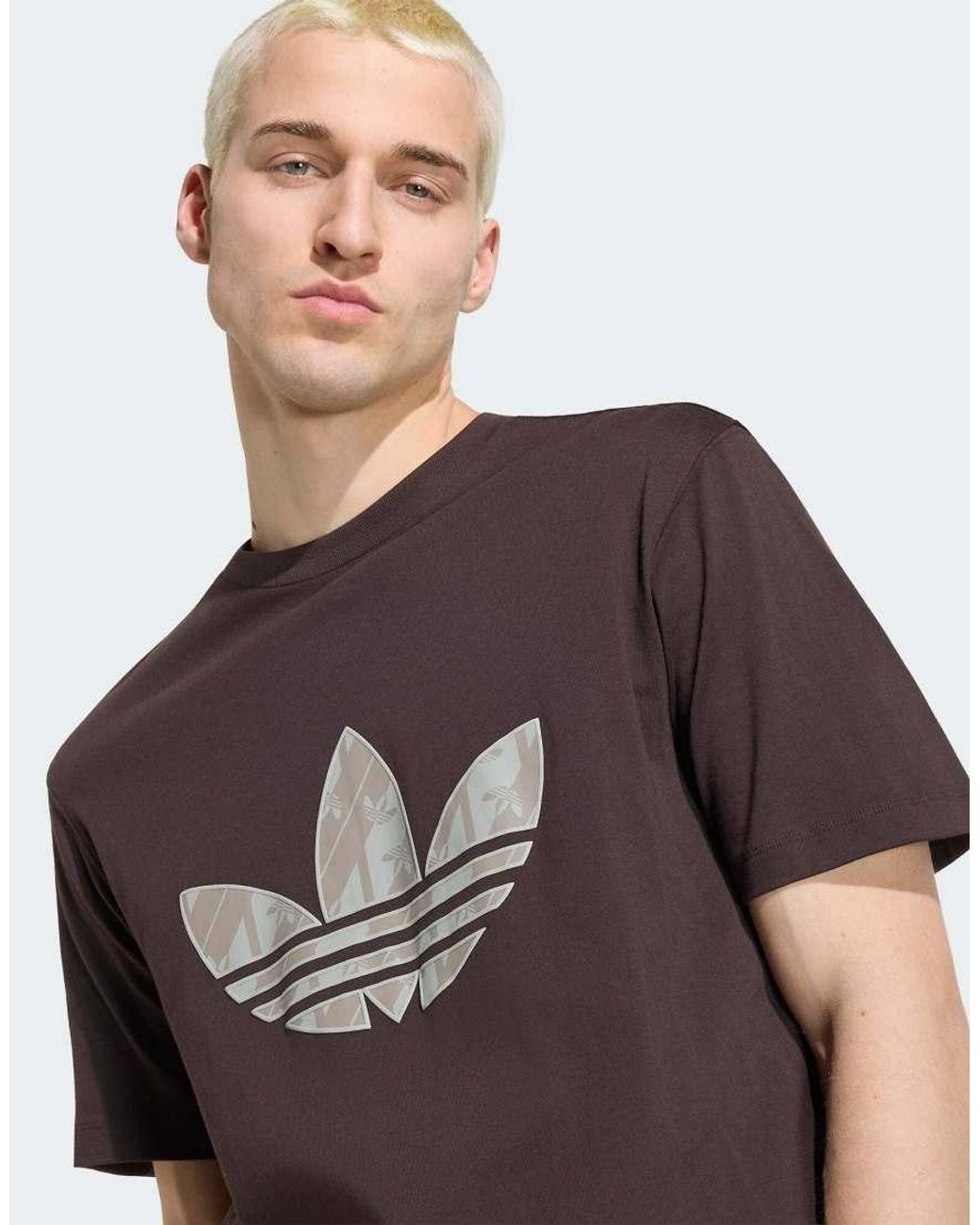 Adidas Originals Brown Monogram Tee for men