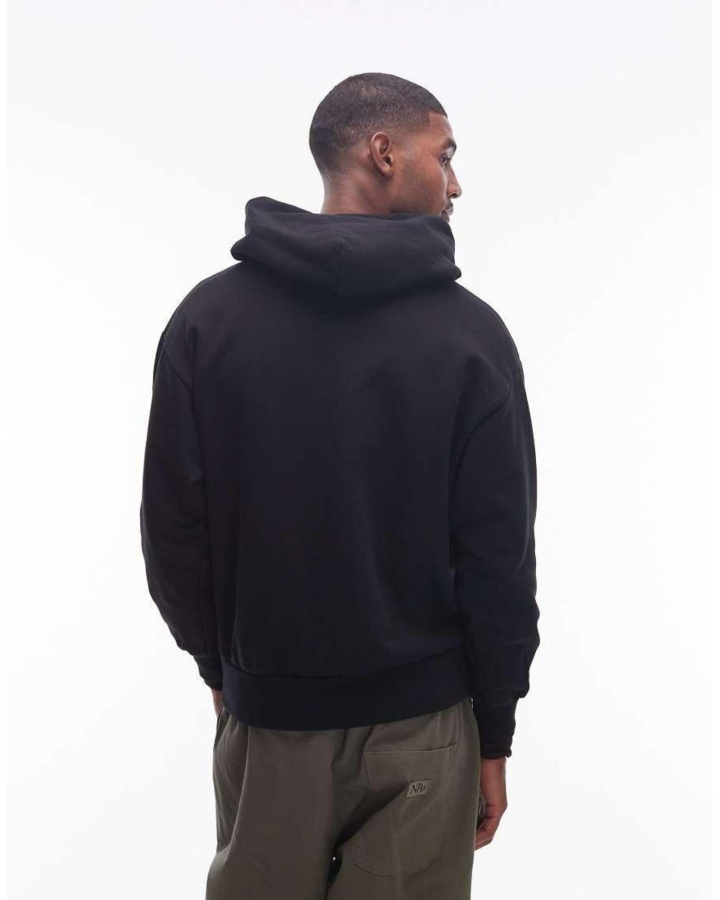 No Problemo Blue Logo Cotton Hoodie With Contrast Drawstrings for men