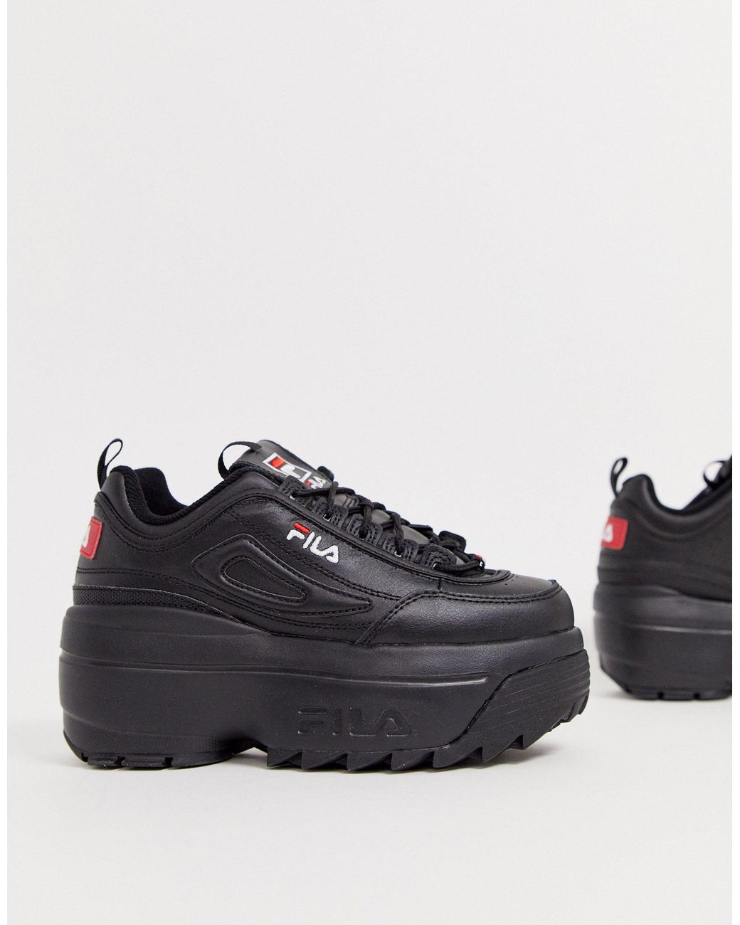 Fila Disruptor Ii Platform Wedge Trainers in Black | Lyst