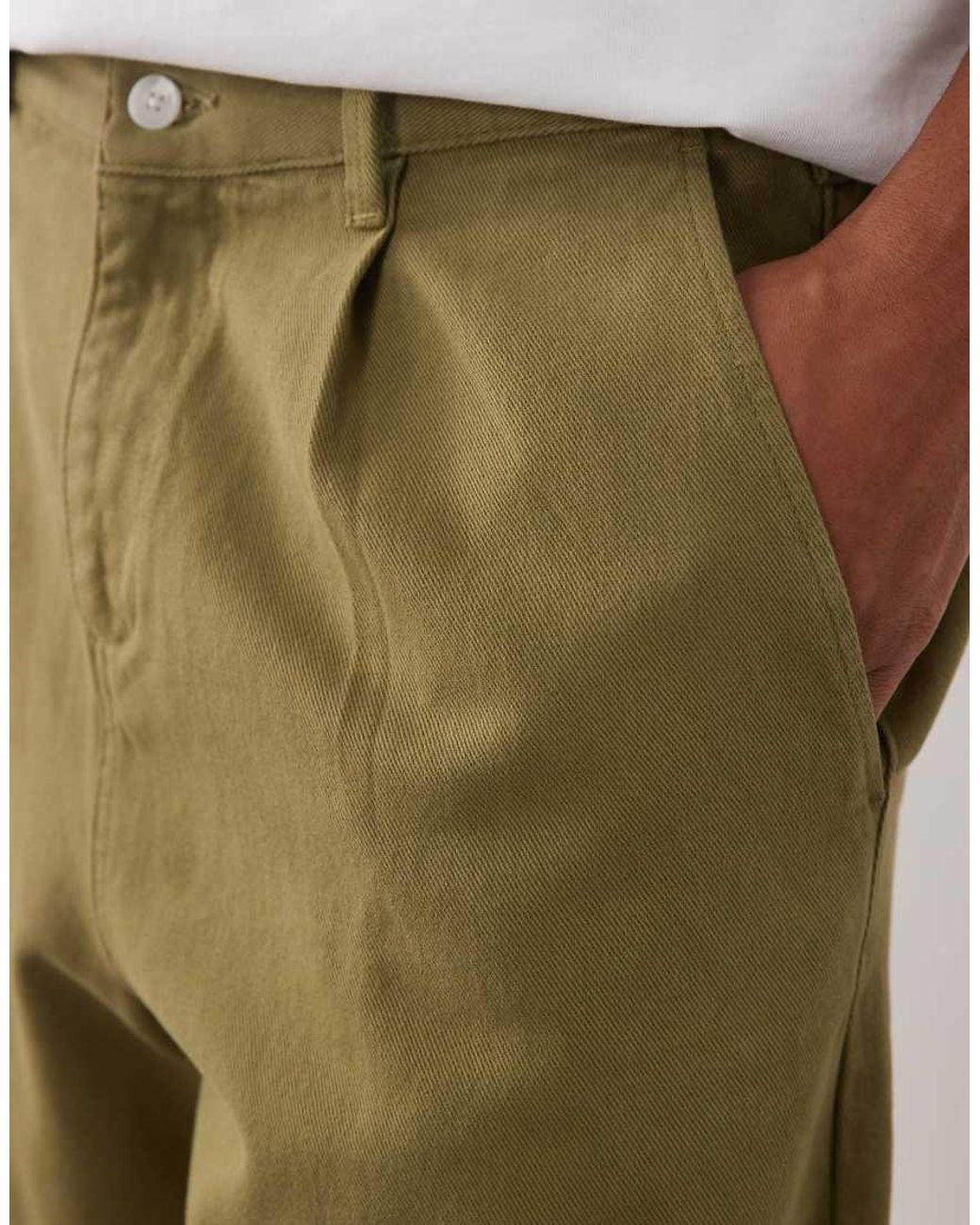 ASOS Natural Relaxed Tapered Trouser for men