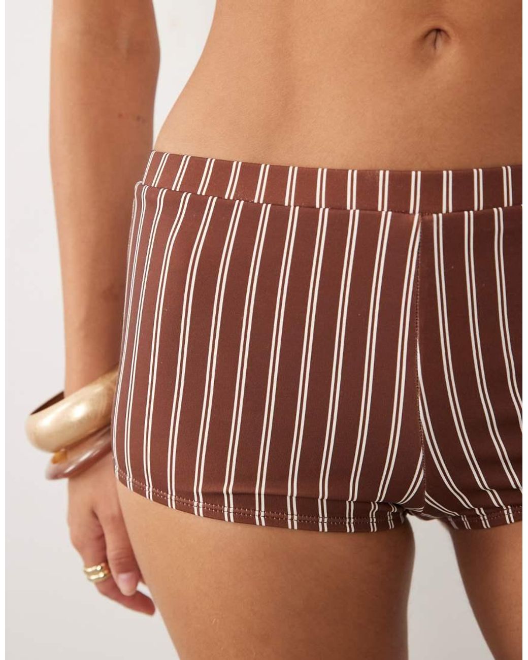 4th & Reckless Brown High Waisted Bikini Bottoms Co-Ord