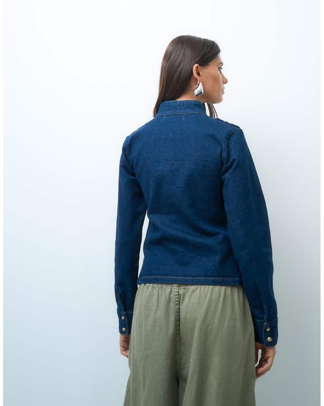 Liquor N Poker Blue Shrunken Drummer Style Jacket