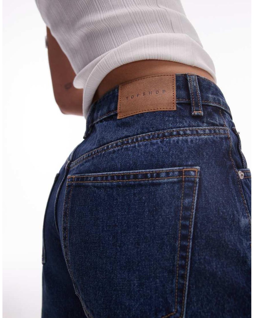 TOPSHOP Blue Denim Editor Shorts