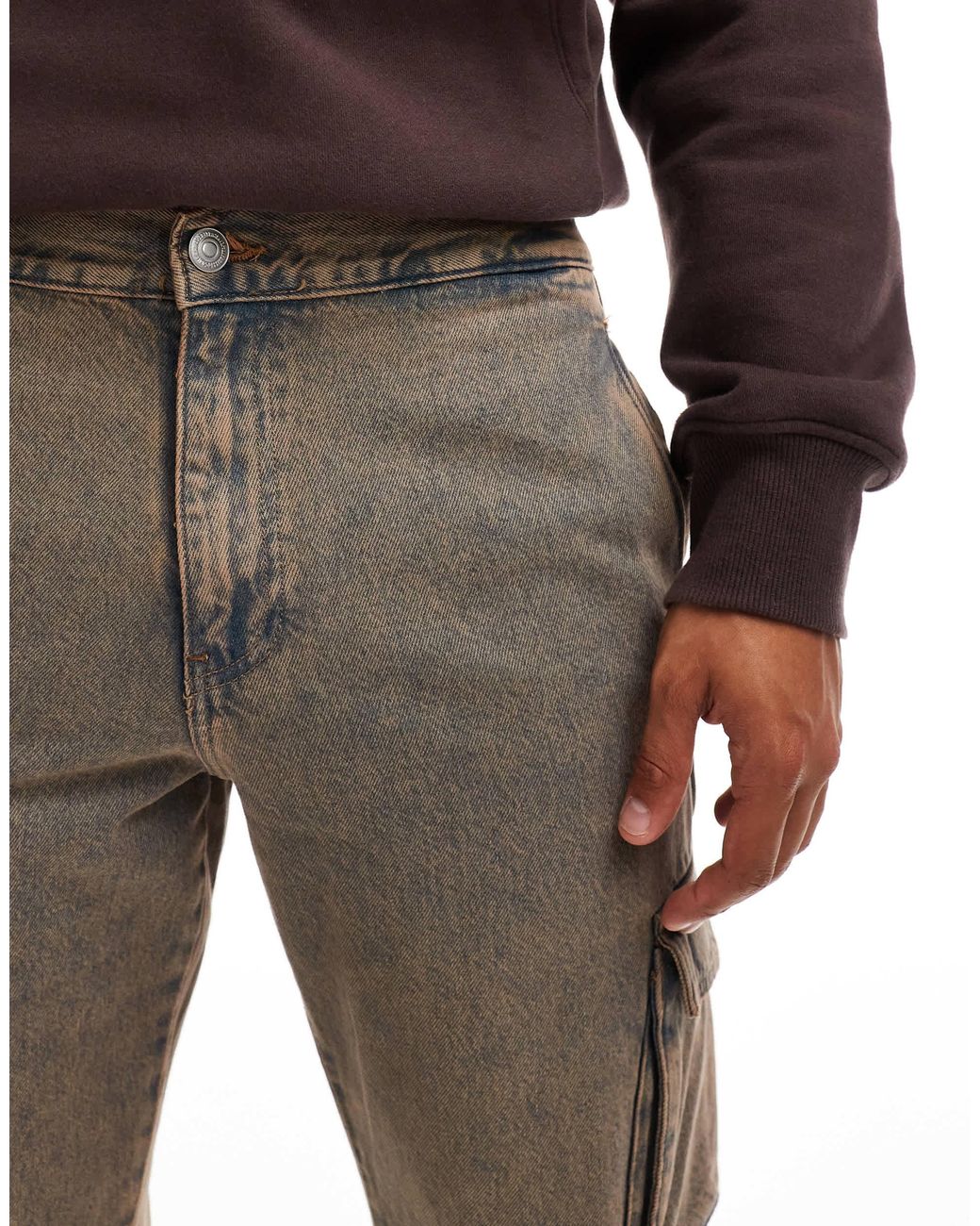 Only & Sons Black Edge Straight Cargo Pants for men