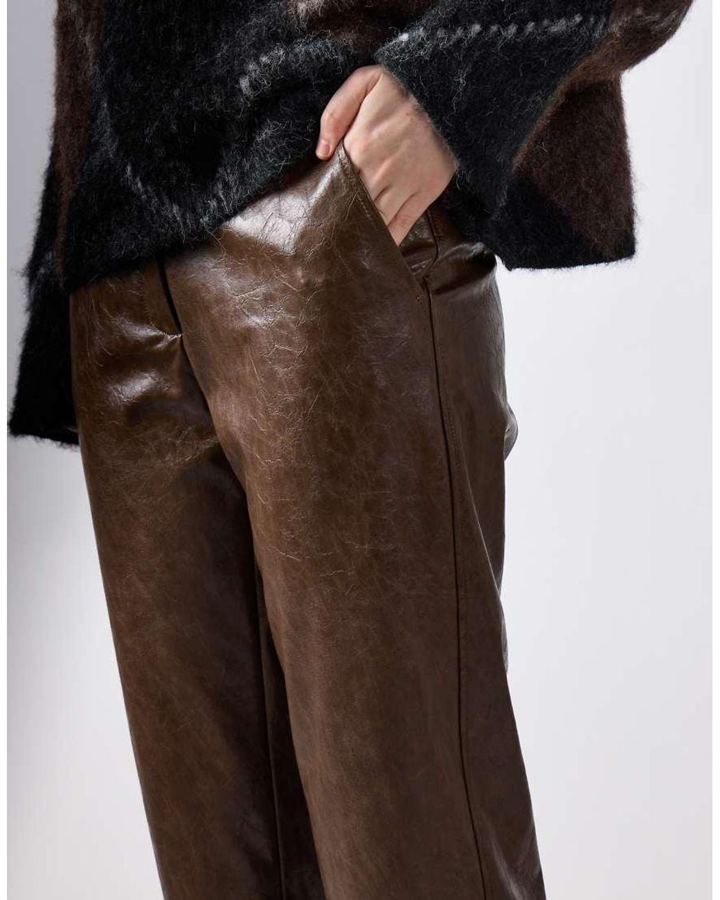NARRATED Black Straight Leg Cropped Trousers