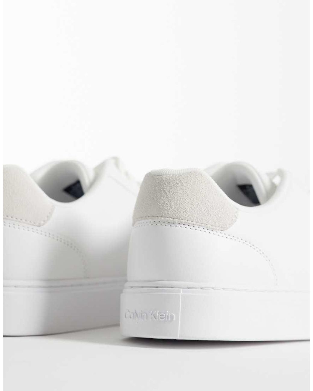 Calvin Klein White Classic Cupsole Trainers for men