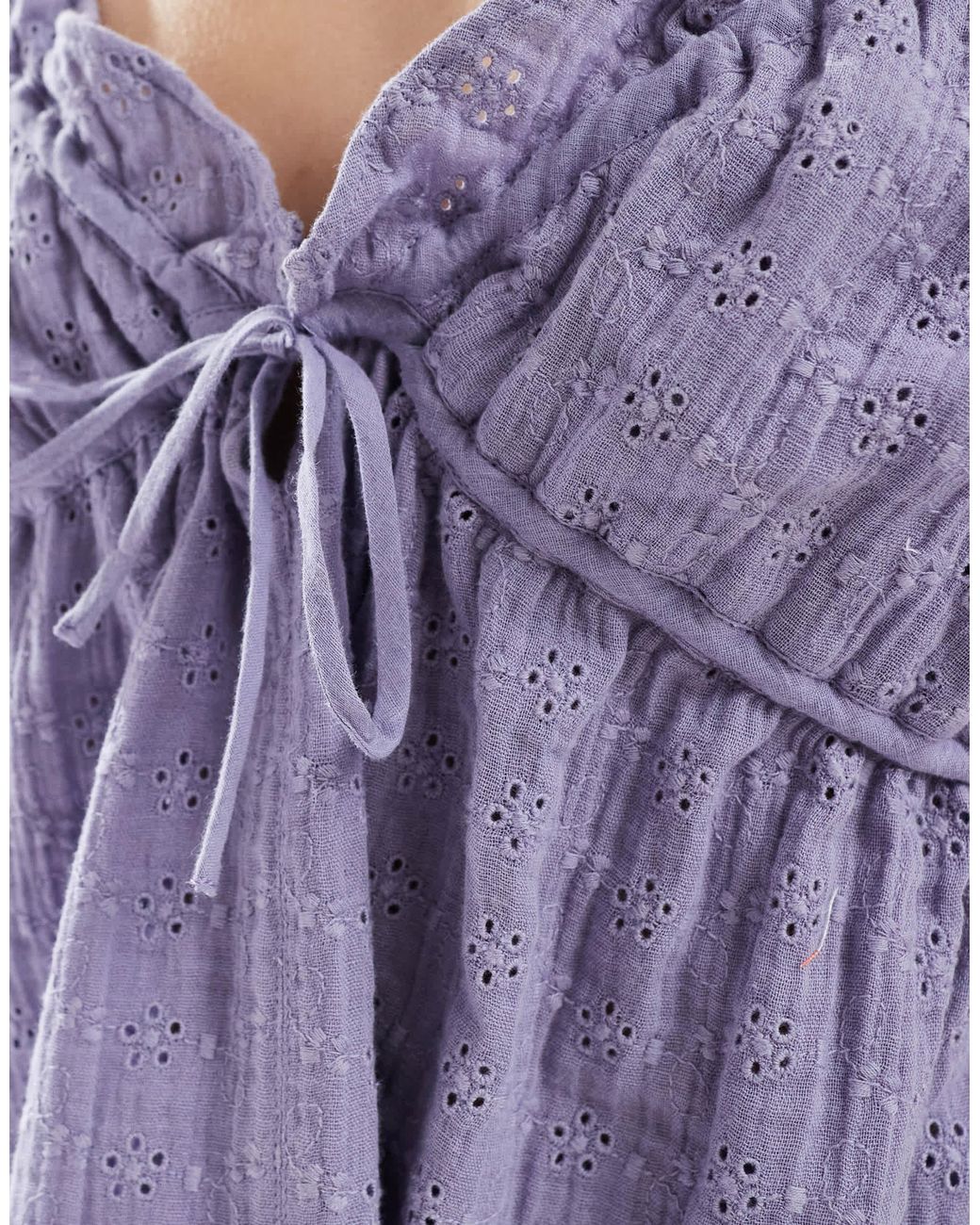 ASOS Purple Broderie Cami Top