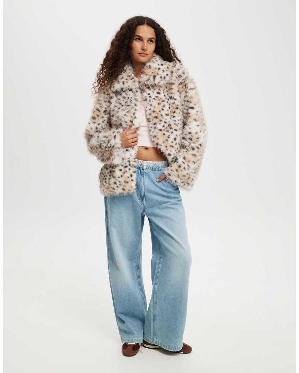 Cotton On Brown Mimi Faux Fur Jacket