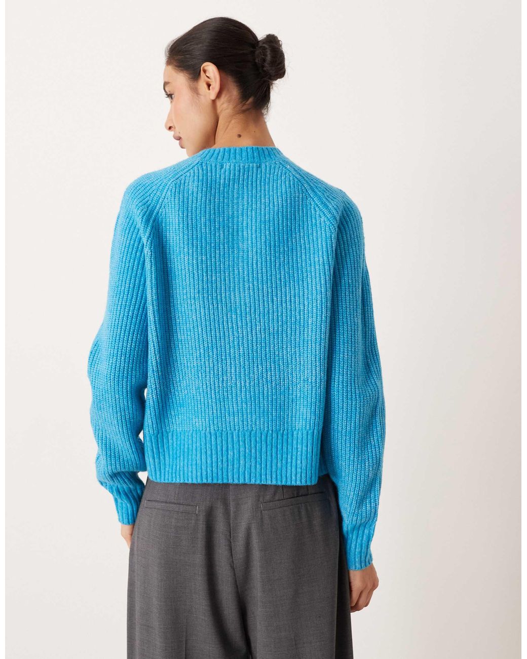 Threadbare Blue Crew Neck Cardigan
