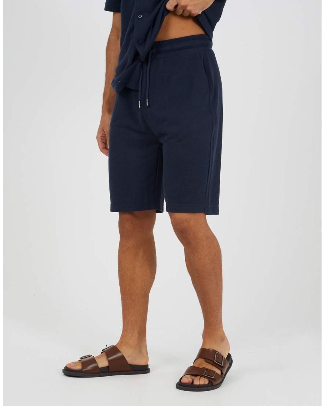 Brave Soul Blue Elasticated Waist Shorts for men