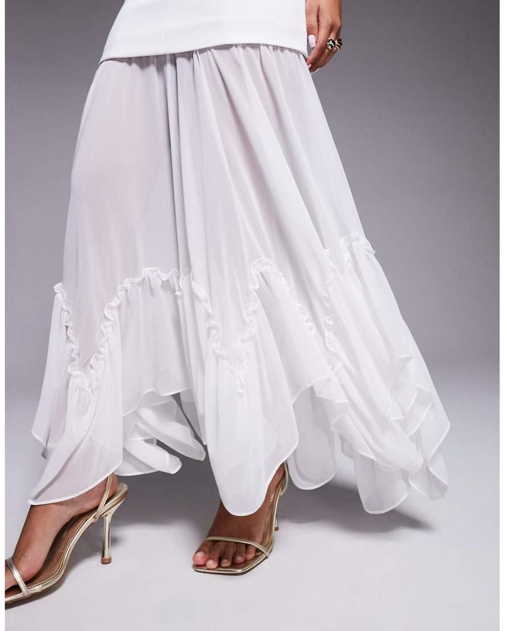 Forever New Purple Bridal Cami Sheer Hanky Hem Maxi Dress