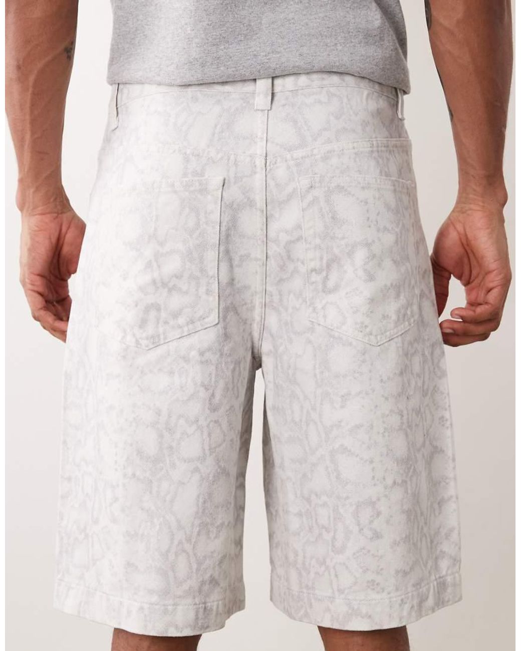 ASOS Natural Longer Length Jort for men