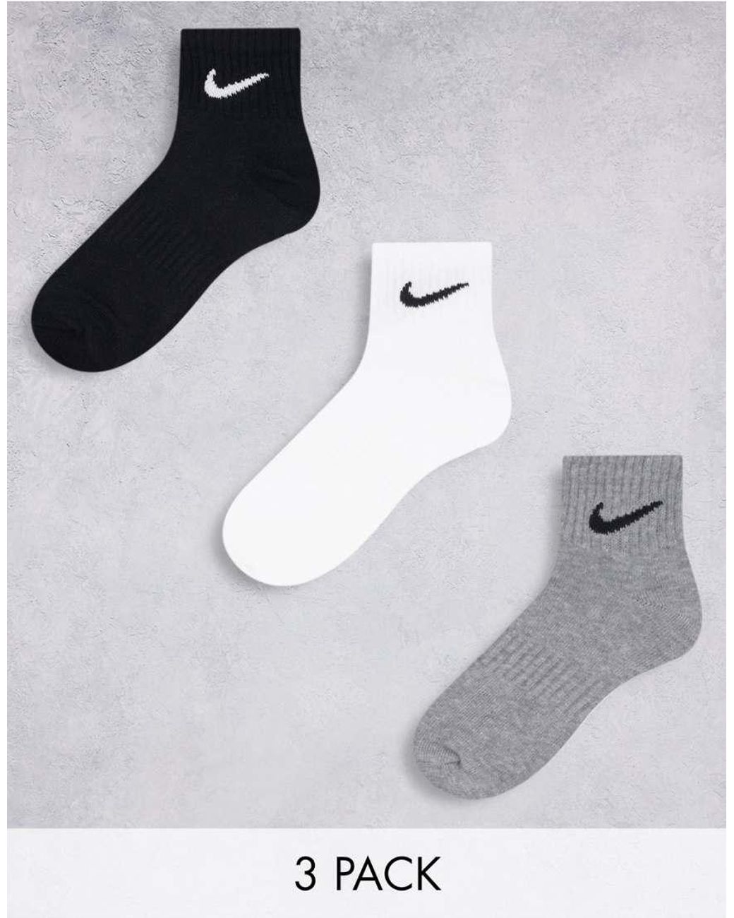 Pack De 3 Pares De Calcetines Tobilleros De Varios Colores Everyday Lightweight De Nike de color Multicolor