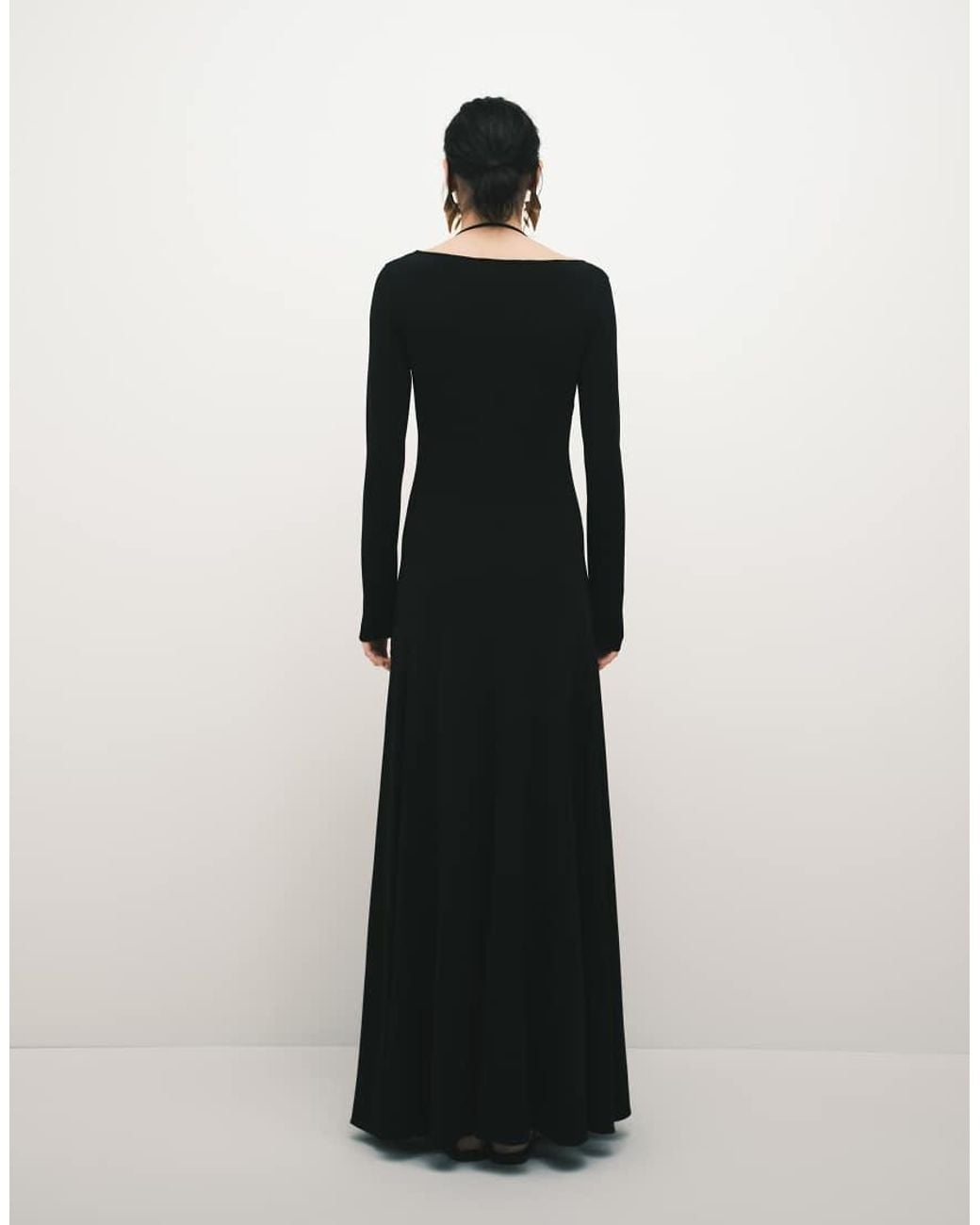 Mango White Capsule Double Layer Long Sleeve Maxi Dress