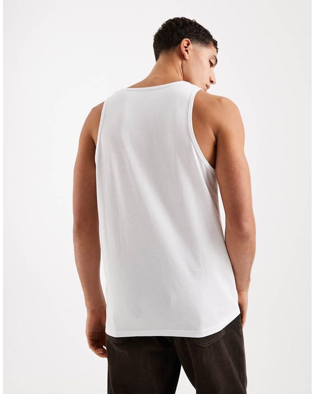 Jack & Jones White Jersey Singlet Top for men